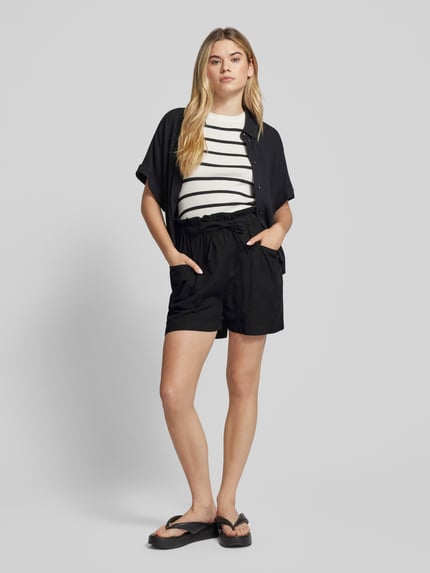 QS Sneakers met labelprint Zwart - 1