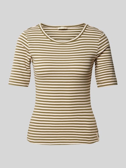 esmé studios T-Shirt mit Streifenmuster Modell 'Blossom' Altrosa 2