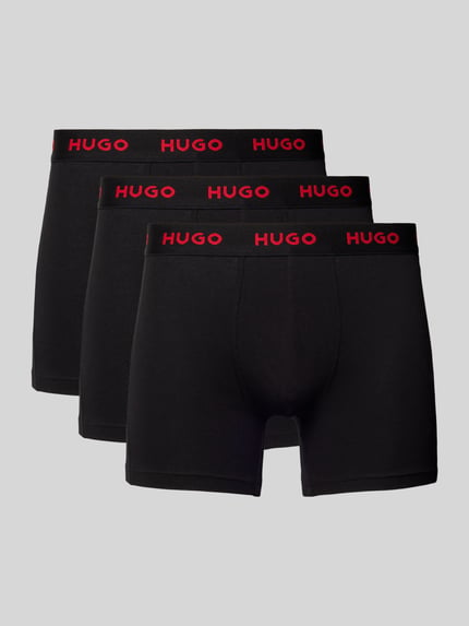 HUGO Boxershort met elastische band in een set van 3 stuks Zwart - 1