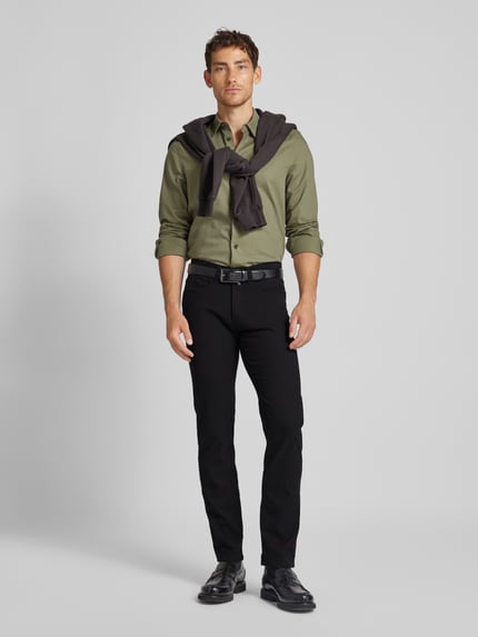 Pierre Cardin Tapered Fit Hose im 5-Pocket-Design Modell 'LYON' Black 1