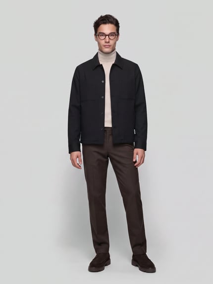 Marc O'Polo DENIM Hemdjacke mit Brusttaschen Modell 'SMART OVERSHIRT' Black 1