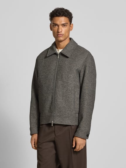 Selected Regular Fit Jacke aus Woll-Mix Anthrazit 4