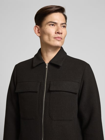 JACK & JONES Premium Overhemdjack met borstzakken, model 'RUSSEL' Donkerbruin - 3