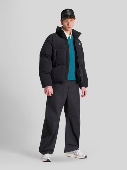 adidas Originals Regular Fit Puffer Jacket in Cord-Optik Black 1