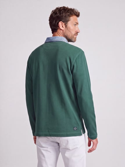 Pepe Jeans Sweatshirt Modell 'MARLEY' mit Hemdkragen Petrol 5