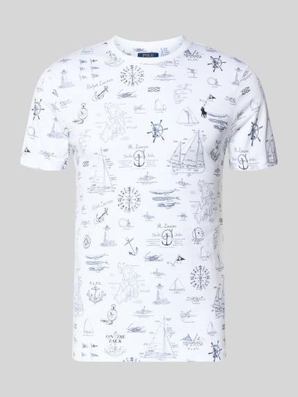 Polo Ralph Lauren T-shirt o kroju slim fit z czystej bawełny Złamany biały 2
