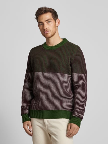 Thinking Mu Strickpullover aus reiner Wolle Gruen 4
