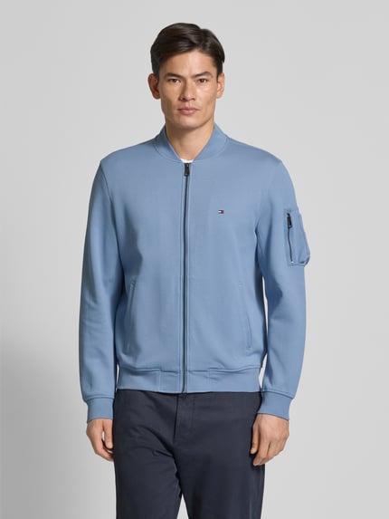 Tommy Hilfiger Relaxed Fit Sweatjacke aus Baumwoll-Mix Hellblau 4