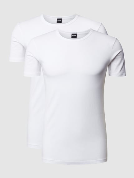 BOSS T-shirt z detalem z logo w zestawie 2 szt. Biały 2