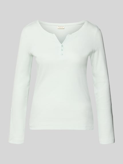 Tom Tailor Regular Fit Langarmshirt aus Baumwoll-Mix Mint 2