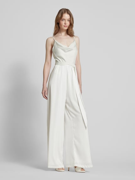 Hey Kyla Jumpsuit met strikceintuur Wit - 1