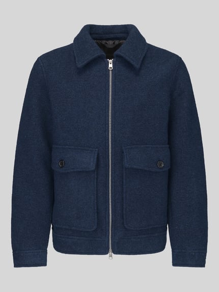 Selected Hemdjacke mit Zweiwege Reißverschluss Marine 2