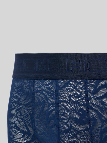 Productfoto, Trunks met elastische logo in band van HOM, Materiaalmix met stretch, nauwsluitend model, semi-transparante look