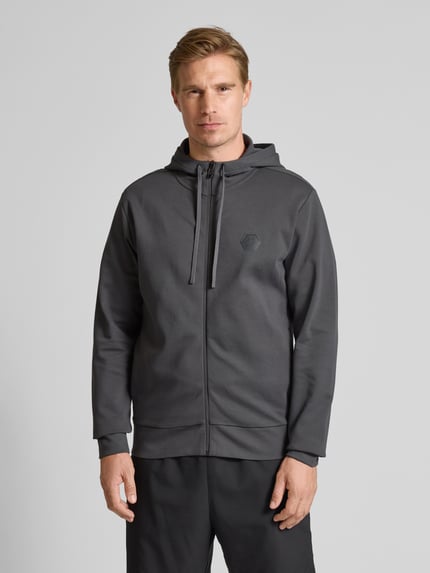 BOSS Green Regular Fit Sweatjacke aus Baumwoll-Mix Dunkelgrau 4