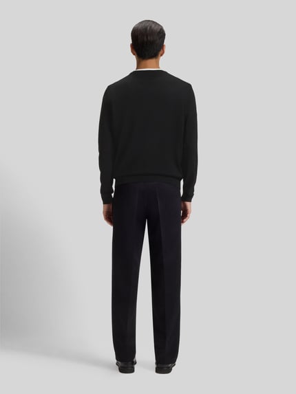 BOSS Regular Fit Strickpullover aus reiner Schurwolle Modell 'BARAM-L' Black 5