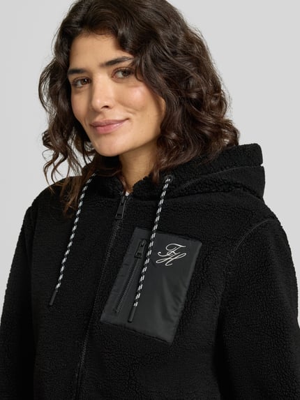 Tommy Hilfiger Regular fit teddy-/webbontjack met gestikt logo Zwart - 3