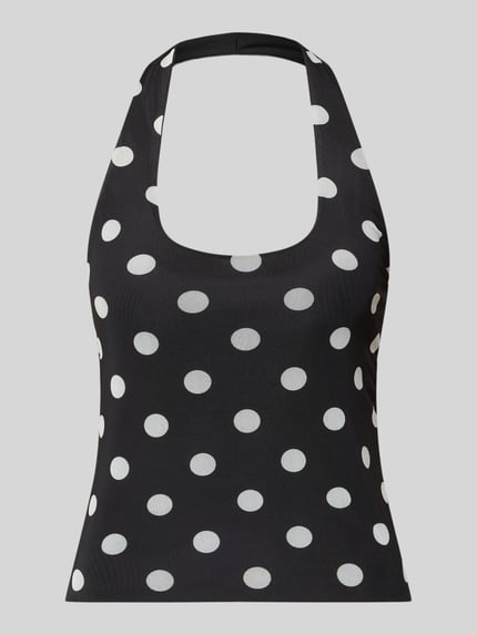 top met halter in all-over look model 'DOTTIE' Shop The Look MANNEQUINE