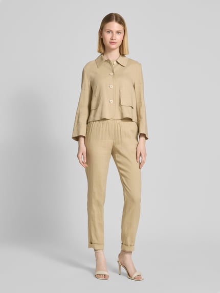 Marc Cain Regular Fit Hose mit elastischem Bund Sand 1