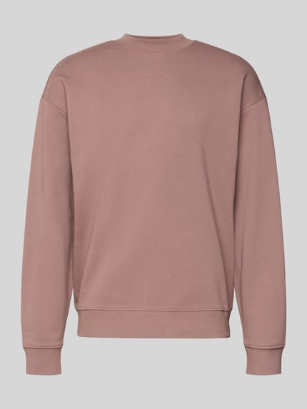 Produktfoto, Regular Fit Sweatshirt aus reiner Baumwolle Modell 'DAPOCREW' von HUGO, Optik: Unifarben, Label-Print, Rundhals, langarm, Sweat, gerippte Abschlüsse