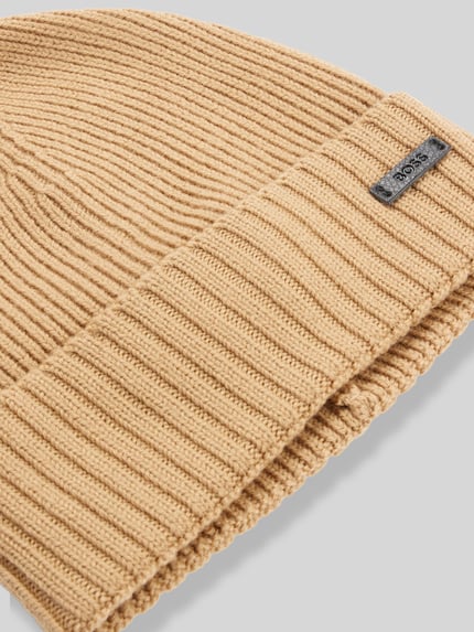 BOSS Muts van pure scheerwol  Beige - 4