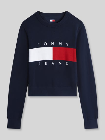 Tommy Jeans Regular Fit Pullover aus reiner Baumwolle Dunkelblau 2
