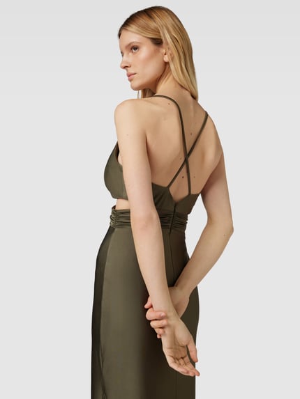Jake*s Cocktail Abendkleid mit Knotendetail Oliv 3