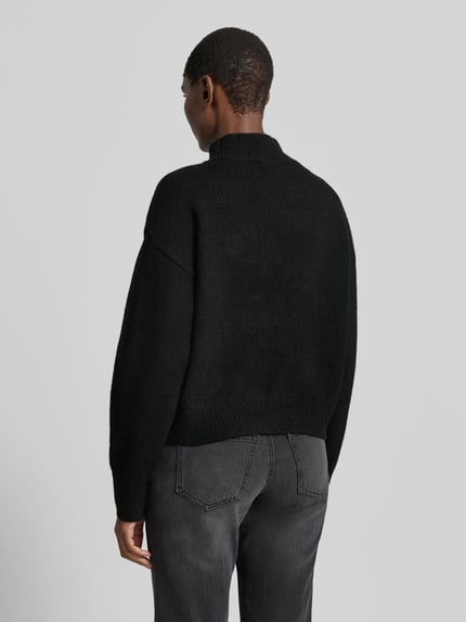 Neo Noir Turtleneck-Pullover mit Woll-Anteil und Rundhalsausschnitt Black 5