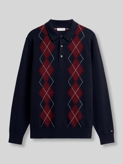 Tommy Hilfiger Regular Fit Pullover aus reiner Baumwolle Marine 2