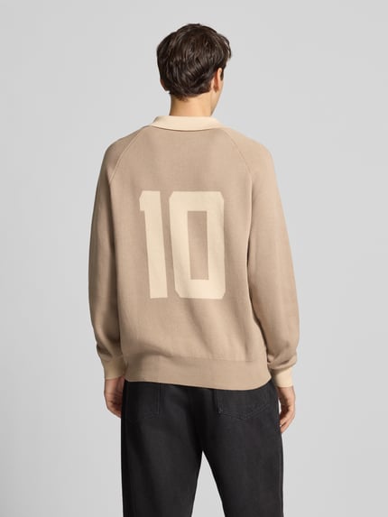 PROHIBITED Strickpullover mit Label-Detail Beige 5