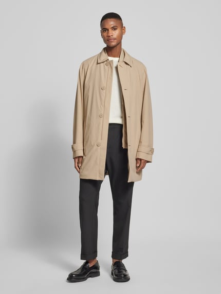 BOSS Regular fit korte jas met trensjes aan de mouwen, model 'Jared 2in1' Beige - 1