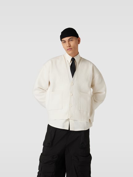 MM6 Maison Margiela Gebreid jack met steekzakken Offwhite - 4