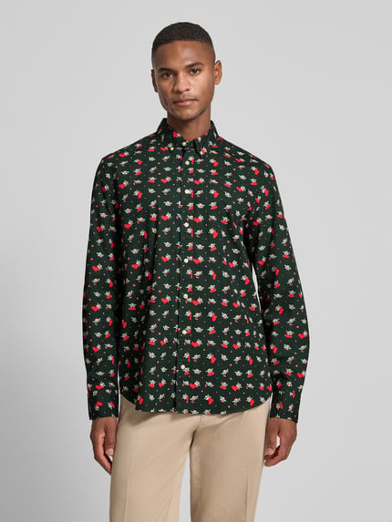 Montego Regular Fit Freizeithemd mit Weihnachtsmotiv Bottle 4