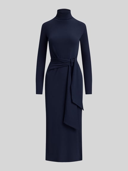 Lauren Ralph Lauren Regular Fit Freizeitkleid aus Baumwoll-Modal-Mix  Marine 2
