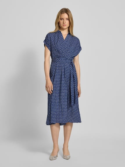 Lauren Ralph Lauren Wickelkleid mit V-Ausschnitt Modell 'FRATILLIO' Hellblau 4