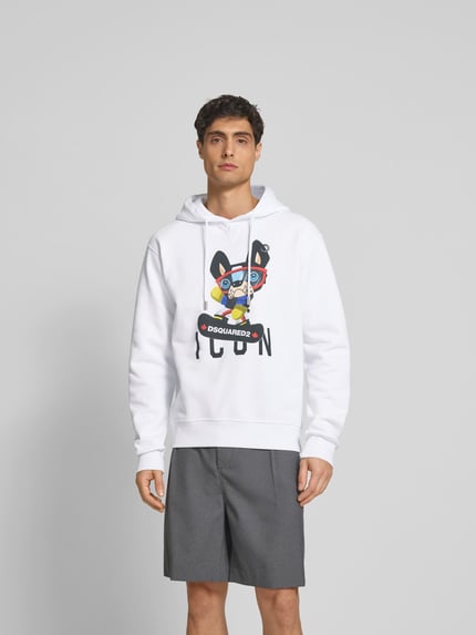 Dsquared2 oversized hoodie van katoen Wit - 4