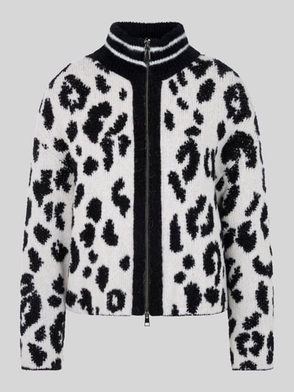Marc Cain Regular Fit Strickjacke mit Woll-Anteil Weiss 2