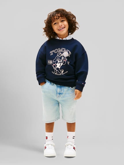 Tommy Hilfiger Kids Regular Fit Jeansshorts mit 5-Pocket-Design Hellblau 1