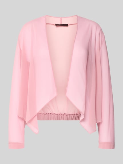 Produktfoto, Jacke aus Chiffon in offener Passform von Vera Mont, fließender semitransparenter Stoff in Hellrosa, glatte Textur