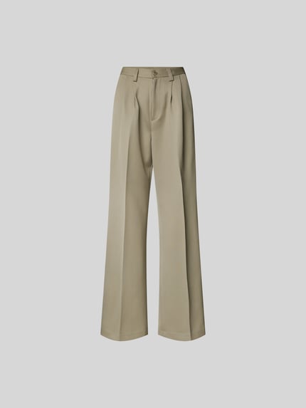 Anine Bing Stoffen broek met steekzakken Kaki - 2