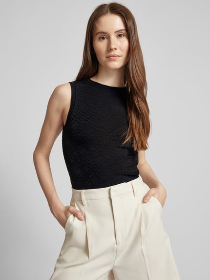 GUESS Tanktop met structuurmotief, model 'OFELIA' Zwart - 3