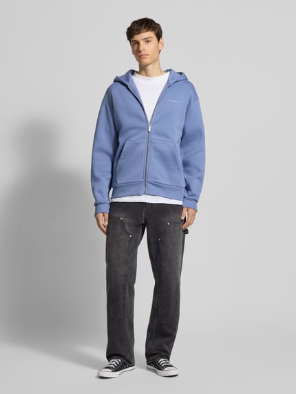 REVIEW Sweatjacke mit Kapuze Rauchblau 1