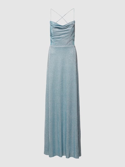LUXUAR FASHION Midi-jurk met siergarnering Bleu - 2