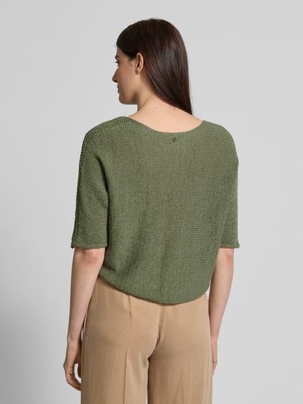 Oui Strickpullover mit 1/2-Arm Khaki 5