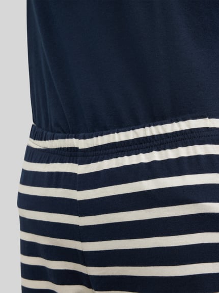 SCHIESSER Pyjama mit Streifenmuster Blau 2