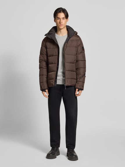 FIRE + ICE Puffer Jacket mit Reißverschlusstaschen Modell 'LUKA2' Dunkelbraun 1