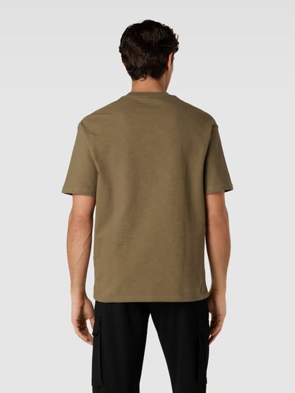 Selected T-Shirt mit aufgesetzter Brusttasche Modell 'LOOSESAUL' Oliv 5