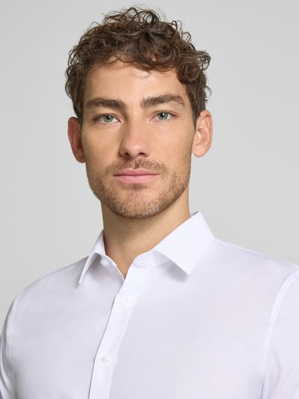 OLYMP No. Six Super Slim Fit Business-Hemd mit Kentkragen Weiss 3