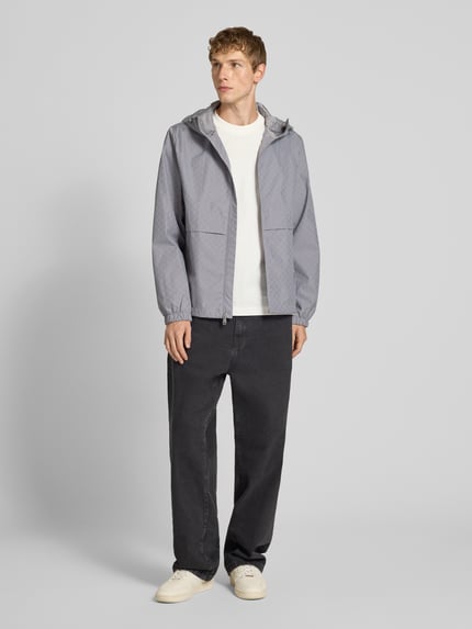 Calvin Klein Jeans Funktionsjacke mit Kapuze und Reißverschlusstaschen Silber 1