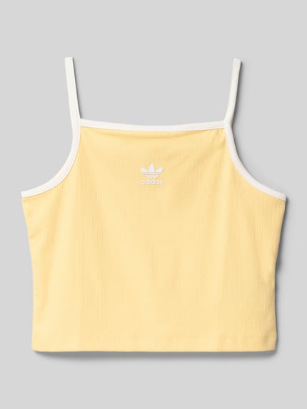 adidas Originals Slim Fit Trägertop aus Baumwoll-Mix GELB 1
