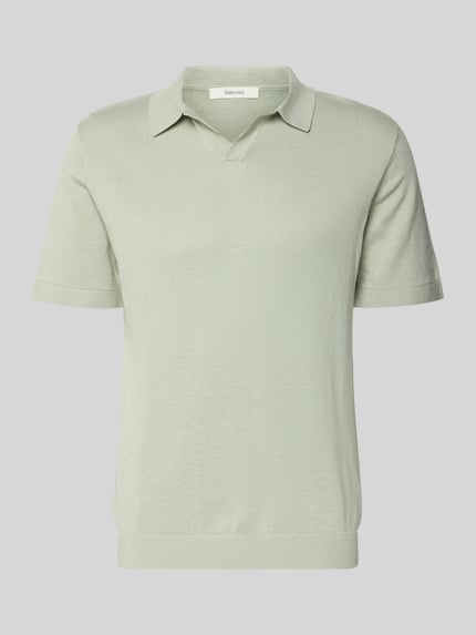 Selected Regular Fit Poloshirt aus Baumwoll-Leinen-Mix Modell 'MATTIS' Lind 2